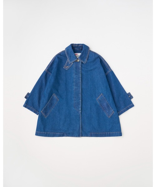 美品 トラディショナルウェザーウェアMALTON DENIM MALTON NO COLLAR SHORT マールトン ノーカラー ショート