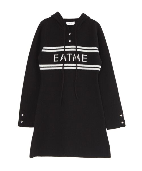 正規品 EATME ワンピース フーディーロゴニットワンピース : ZOZOTOWN ワンピース