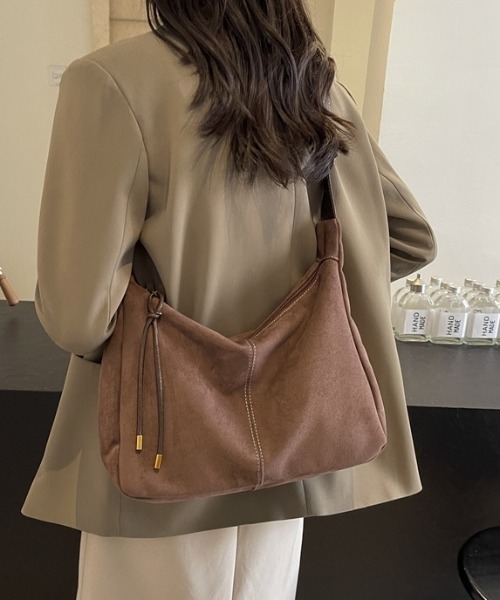 ショルダーバッグ バッグ スエードライクショルダーバッグ レディース