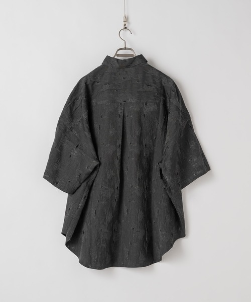 Casper John シャツ See-through jacquard over shirts