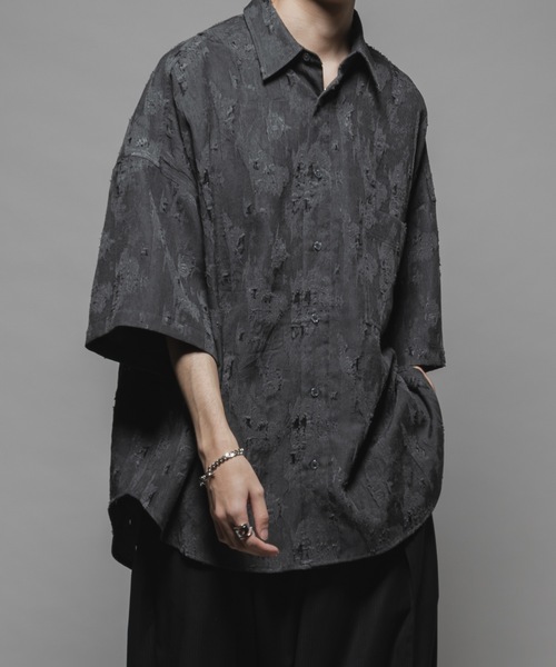 最前線の Casper John シャツ See-through jacquard over shirts ジャケット・アウター