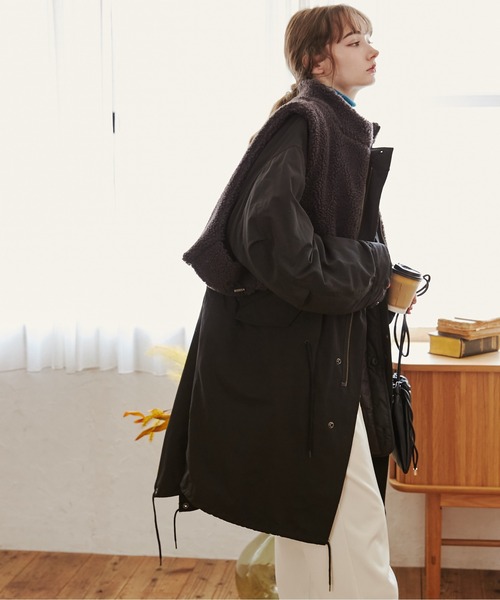 ANGIE モッズコート FREE ブラック レディース : ZOZOTOWN Yahoo!店