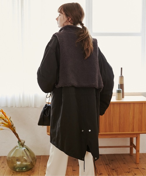 ANGIE モッズコート FREE ブラック レディース : ZOZOTOWN Yahoo!店