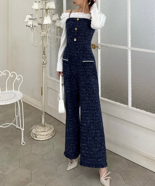 ニット セーター チュールフリルオフショルニットプルオーバー レディース チュールフリルオフショルニット | JILL by JILL STUART（ジル