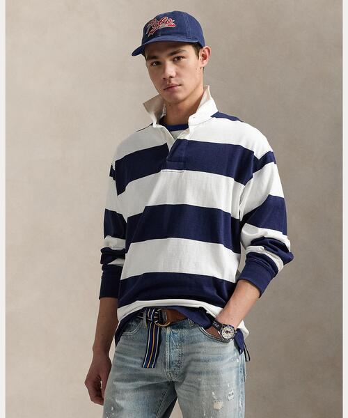 POLO RALPH LAUREN ポロシャツ ビッグ フィット ストライプド