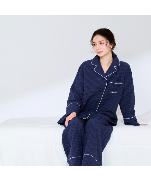 Francfranc（フランフラン） パジャマ ルームウェア ロゴ刺繍 チェック