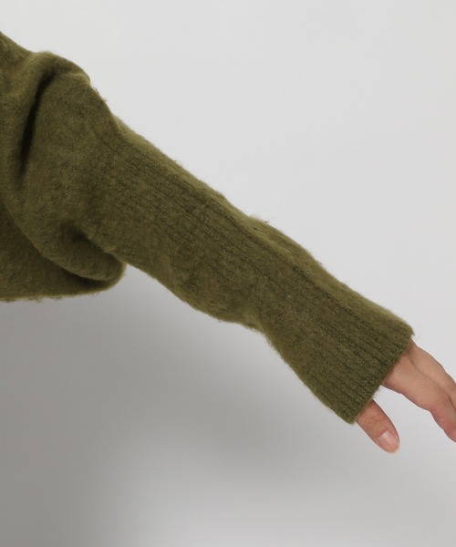 「mysty woman」 長袖ニット FREE ベージュ レディース_画像5