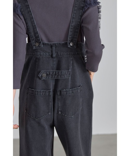 サスペンダー付き　ハイウエストワイドパンツ サスペンダー付ハイウエストワイドパンツ[品番：SPRW0004875