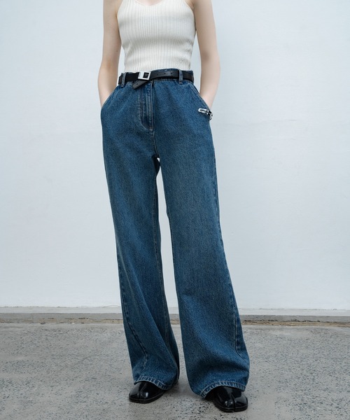 [EKCOOKIES] Denim брюки X-SMALL голубой женский 