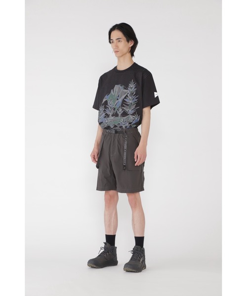 and wander（アンドワンダー） パンツ BRUSHED NYLON SHORT