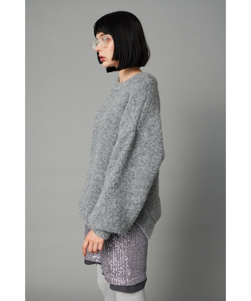 「HeRIN.CYE」 ニットカーディガン FREE グレー レディース HeRIN.CYE 「HeRIN.CYE」 ニットカーディガン FREE グレー