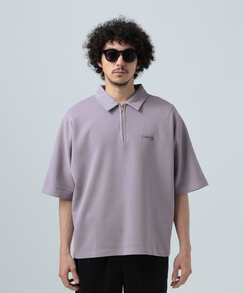 BAYFLOW（ベイフロー） tシャツ ピグメントハーフZIP半袖プルオーバー