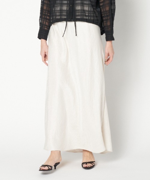 スカート satin flare skirt SATIN SEMI FLARE SKIRT