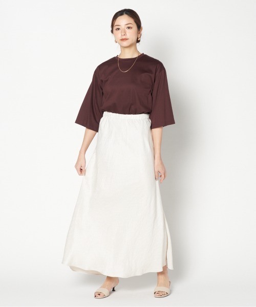 HELIOPOLE（エリオポール） スカート SATIN MAXI FLARE SKIRT