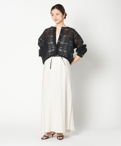 スカート satin flare skirt SATIN SEMI FLARE SKIRT