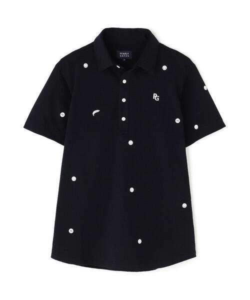 新品　PEARLY GATES サッカーストライプストレッチ半袖ポロシャツ サッカーストライプ半袖ポロシャツ | PEARLY GATES（パーリー