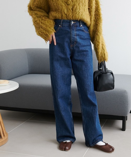 [DISCOAT] обработка Denim брюки MEDIUM темно-синий женский 