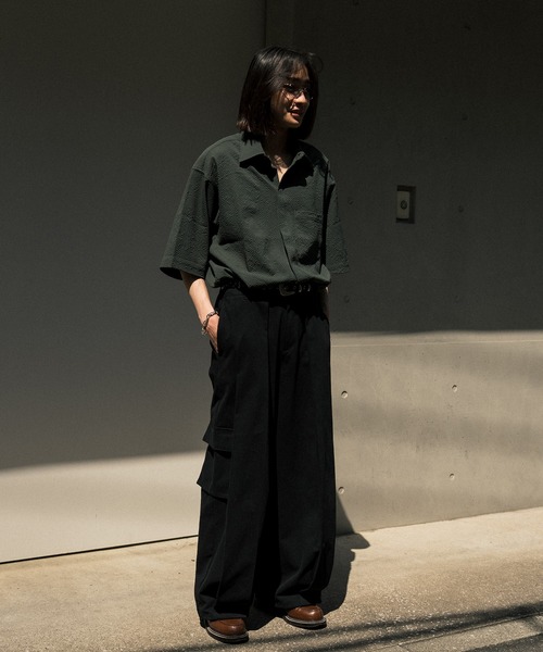 Nanmo. カーゴパンツ TUCK WIDE CARGO PANTS/タックワイドカーゴ
