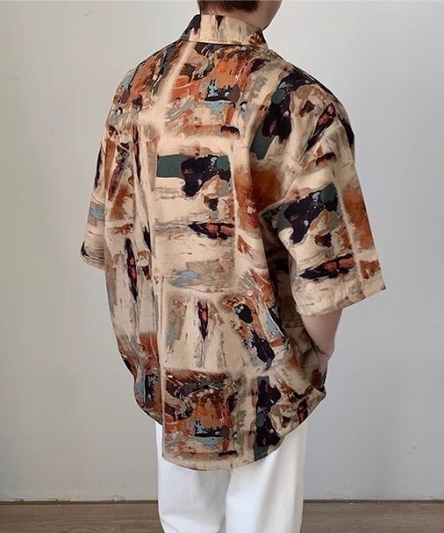 FreeZone シャツ オーバーサイズ オープンカラー シャツ メンズ