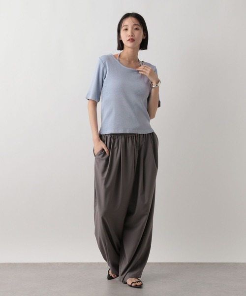 LOWRYS FARM tシャツ ピグメントネックリボン5S 452589