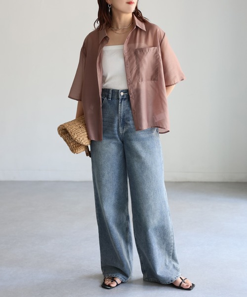 「Riberry」 半袖ブラウス MEDIUM ブラック レディース Riberry 「Riberry」 半袖ブラウス MEDIUM ブラック レディース