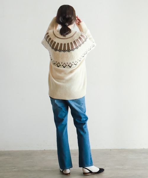 「NOMBRE IMPAIR」 長袖ニット FREE ブラック レディース_画像2