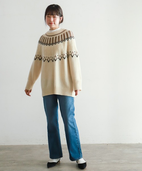 「NOMBRE IMPAIR」 長袖ニット FREE ブラック レディース_画像8