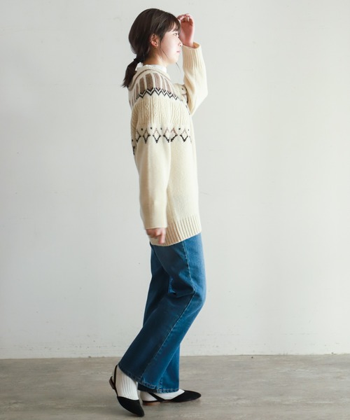 「NOMBRE IMPAIR」 長袖ニット FREE ブラック レディース_画像9