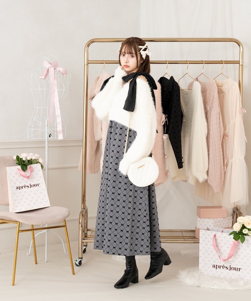 「apres jour」 長袖ニット フリー ベビーピンク レディース_画像3