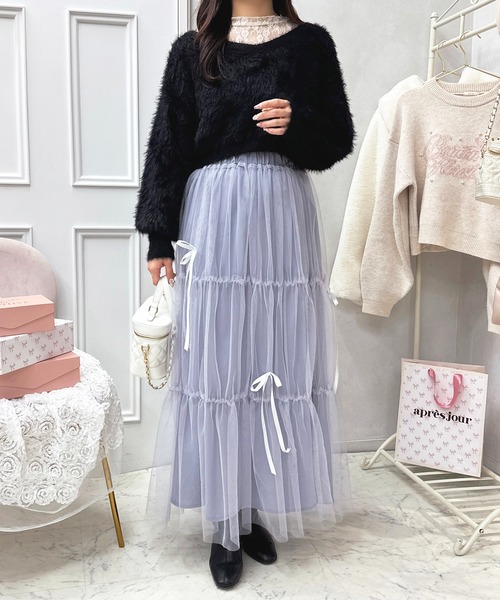 「apres jour」 長袖ニット フリー ベビーピンク レディース_画像9