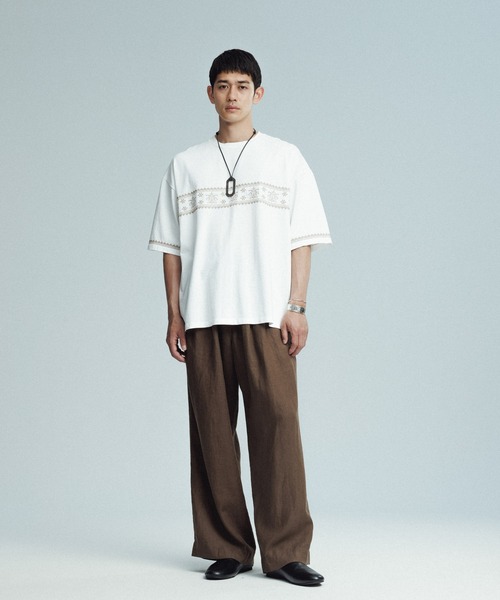 ADAM ET ROPE'（アダムエロペ） tシャツ クロスステッチ ボックス