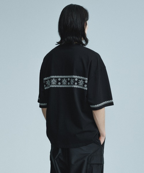 ADAM ET ROPE'（アダムエロペ） tシャツ クロスステッチ ボックス