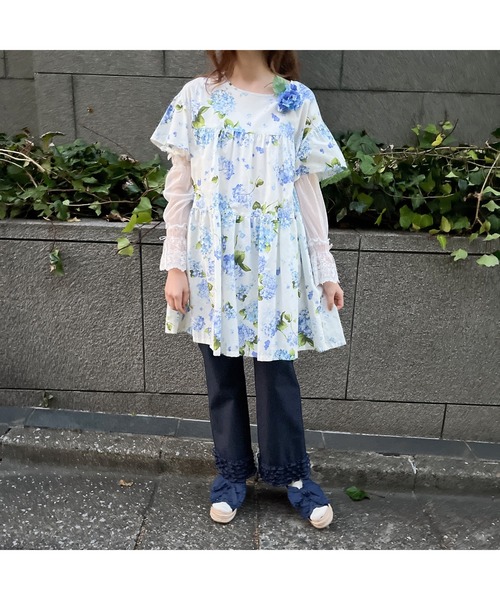PINKHOUSE　パンツMサイズ PINK HOUSE ジーンズ デニム デニムパンツ ドットチュール使い