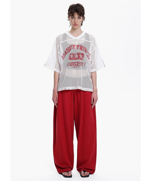 MASONPRINCE Tシャツ プリント ウォッシュド コットン 男女兼用 MASONPRINCE tシャツ Vネック ナンバリング メッシュTシャツ