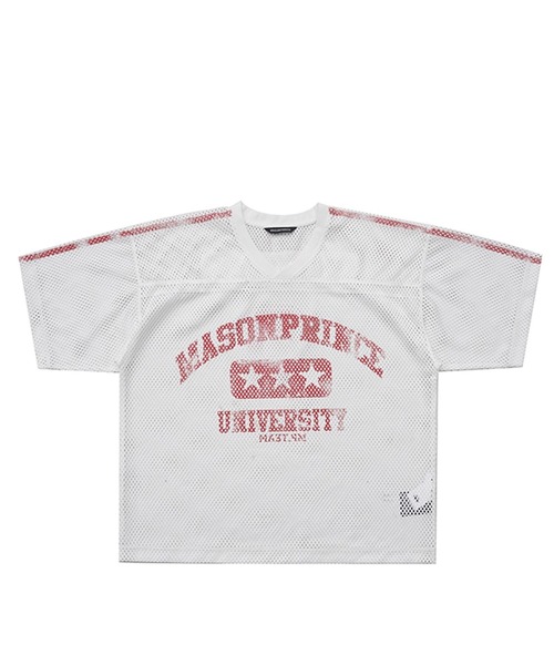 VELENCE Tシャツ　Sサイズ MASONPRINCE tシャツ Vネック ナンバリング メッシュTシャツ
