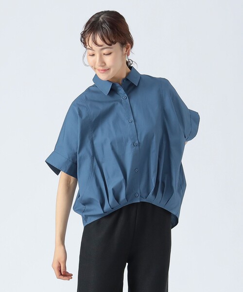 ブラウス シャツ フロント タック シャツ レディース