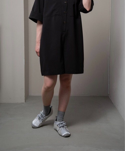 lawgy ディファレントマテリアルダブルリボンスニーカー lawgy スニーカー different material double ribbon sneaker
