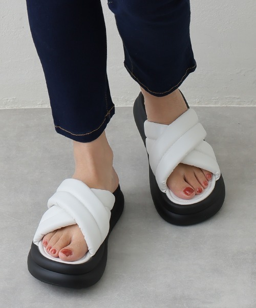 DEMETER（シューズ） サンダル 厚底 ダブルソール クロスデザイン