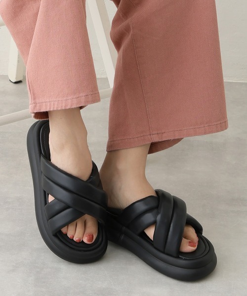 DEMETER（シューズ） サンダル 厚底 ダブルソール クロスデザイン