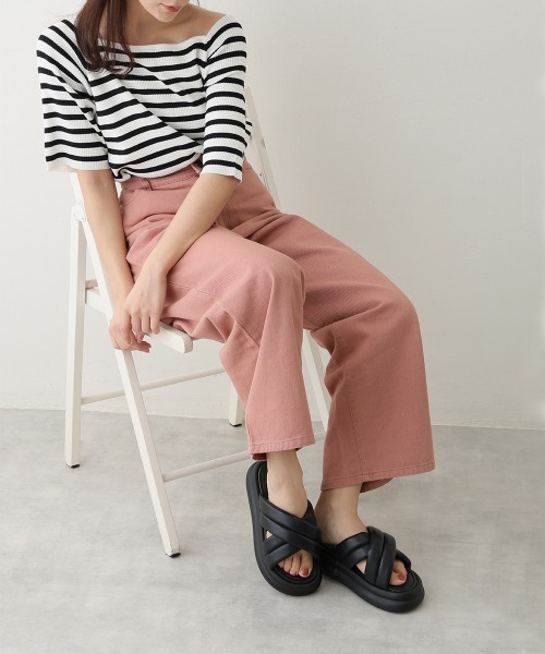 DEMETER（シューズ） サンダル 厚底 ダブルソール クロスデザイン