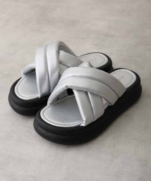 DEMETER（シューズ） サンダル 厚底 ダブルソール クロスデザイン