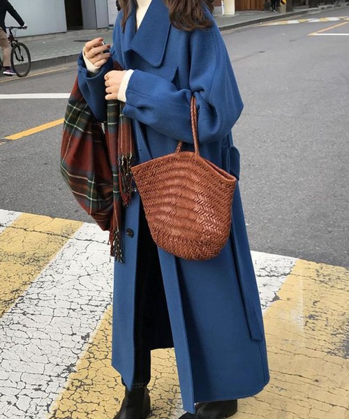 「Doula Doula」 ステンカラーコート M ダークブラウン レディース_画像8