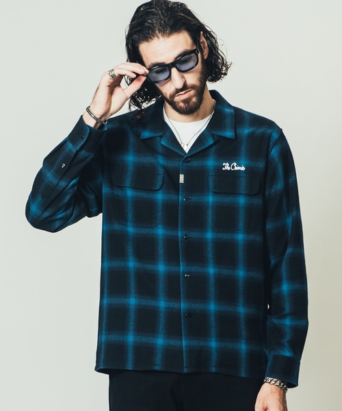 CRIMIE（クライミー） 長袖ネルシャツ M ブルー メンズ : ZOZOTOWN