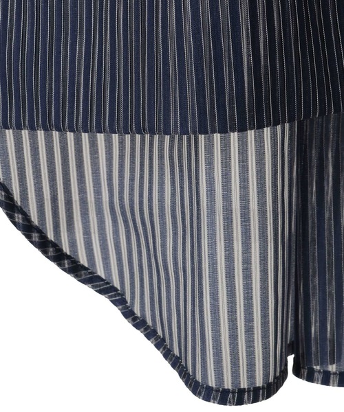 トップス converse tokyo SHEER STRIPE BOXY SHIRT HL】SHEER STRIPE BOXY SHIRT｜CONVERSE TOKYO (コンバース