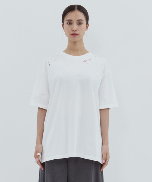 CLANE（クラネ） tシャツ 半袖 「CLANE/クラネ」CRUSH DESIGN OVER TEE