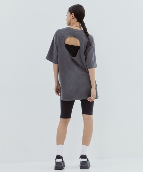 CLANE（クラネ） tシャツ 半袖 「CLANE/クラネ」CRUSH DESIGN OVER TEE
