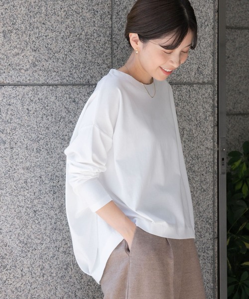 「URBAN RESEARCH DOORS」 長袖カットソー MEDIUM オフホワイト レディース