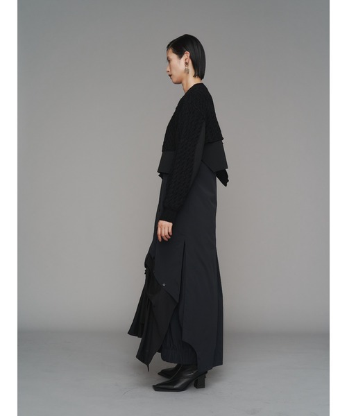 UN3D.（アンスリード） シャツワンピース PATTERN MIX SHIRT CAMI OP