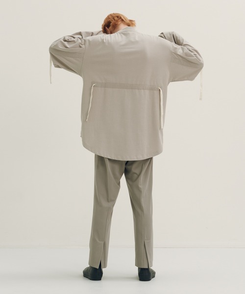 「AIMNAIM」 長袖Tシャツ MEDIUM ブラック メンズ