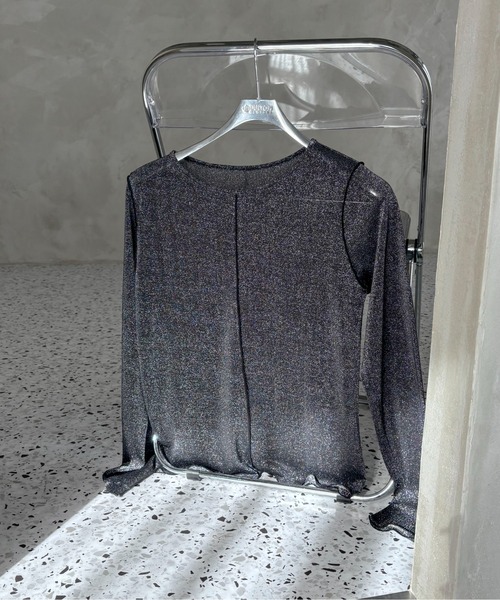 「feepur」 長(zhǎng)袖カットソー MEDIUM シルバー レディース